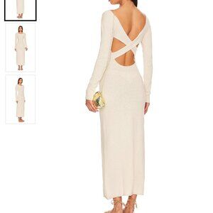 Onia Crochet Knit Maxi Dress in Sandshell Size XS NWT
